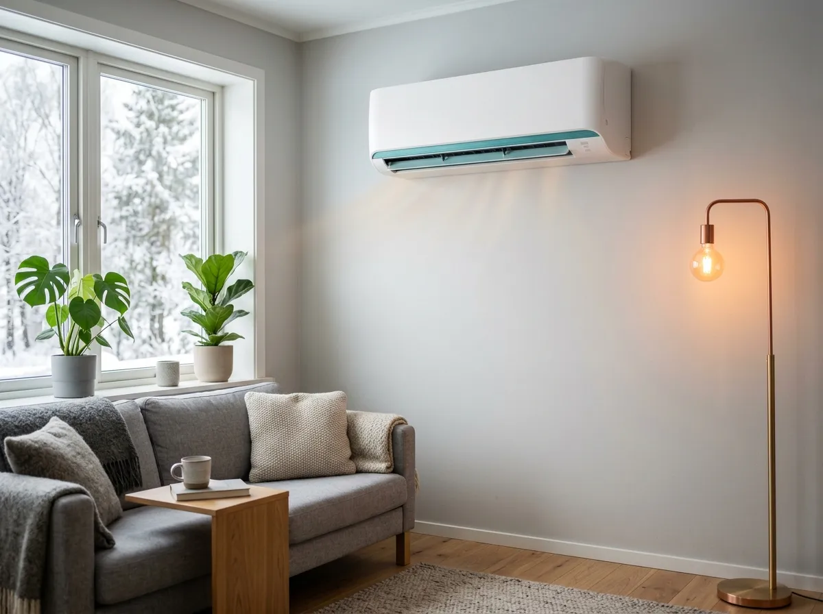 Wall-mounted ductless heat pump indoor unit
